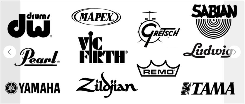 playeras con marcas de instrumentos musicales